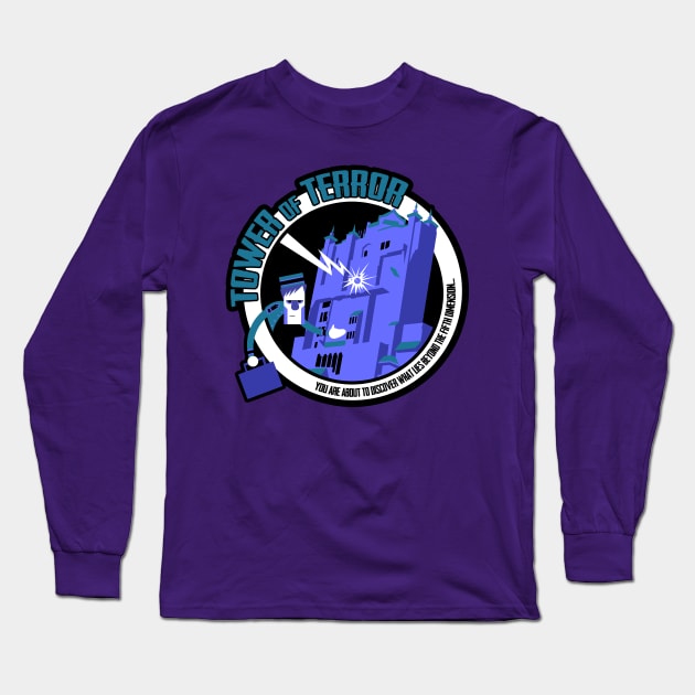 Tower of Terror - Blue Long Sleeve T-Shirt by brodiehbrockie